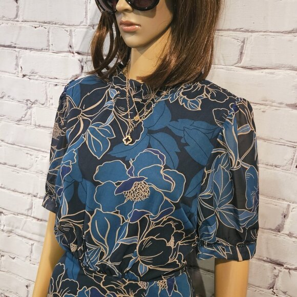 JULIA JORDAN - Beautiful Floral midi dress in teal - Picture 7 of 11